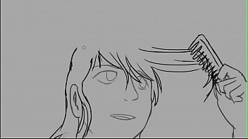 Dibujo rápido de una chica pelirroja desnuda con una toalla Dibujo rápido de una chica pelirroja desnuda con una toalla