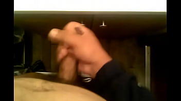 Uncut masturbating