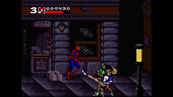 Two gangster babes up spiderman