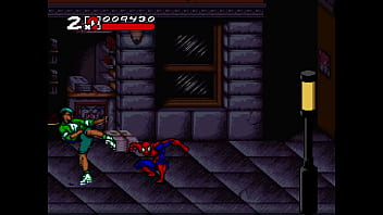 Two gangster babes up spiderman