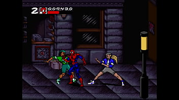 Two gangster babes up spiderman