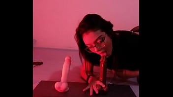 Fantasizing and enjoying with 2 dildos