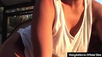 Mature blonde vicky vette loves fuck and suck rokk's cock outside