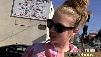 Ebony babe sucks too many white cocks 21