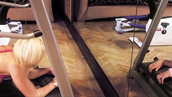 Cindy behr fucks an asian high roller on a treadmill for some kinky fun