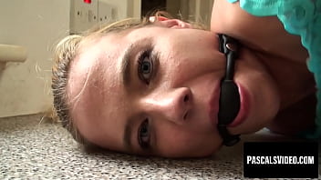 Tied up babe experiences intense pleasure with gag Tied up babe experiences intense pleasure with gag