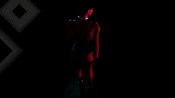 Fit slut jill valentine in revealing clothe shakes his ass in color show