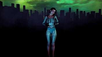 Fit slut jill valentine in revealing clothe shakes his ass in color show