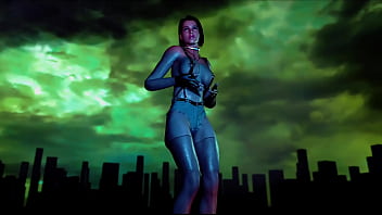 Fit Slut Jill Valentine In Revealing Clothe Shakes His Ass In Color Show thumbnail