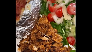 Ebony cums out of her ass while her parents are away