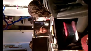 Lauren nods in mirror video0058