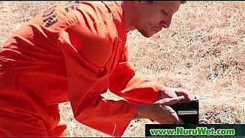 Nuru slippery gel on sexy horny client and relaxing massage 13