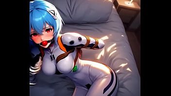 Rei ayanami tied by rope