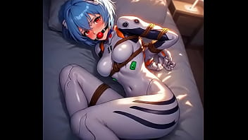 Rei ayanami tied by rope