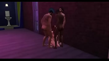 Pelirroja chupando verga en baño público