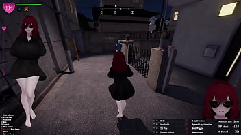 Secret flasher manaka walking in the city voyeur game