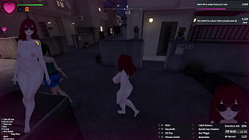 Secret flasher manaka walking in the city voyeur game