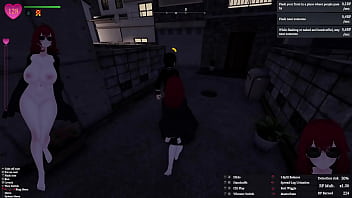 Secret flasher manaka walking in the city voyeur game