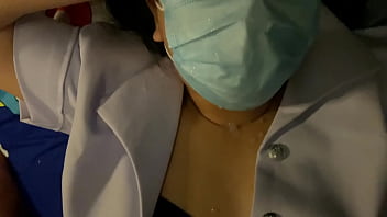 When nurse need cum on her facial