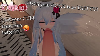 I cosplay as ganyu and beg you to cum all over my pretty face and tongue catgirl cowkini