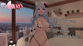 I cosplay as ganyu and beg you to cum all over my pretty face and tongue catgirl cowkini