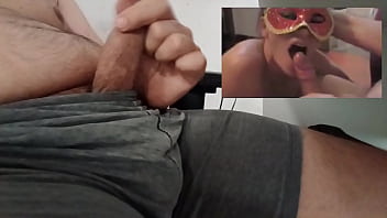 Cuckold husband cummed while thinking about hot guys with big dicks