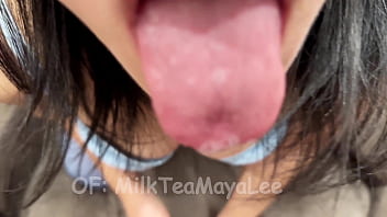 Asian tongue mouth fetish
