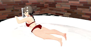 きょう 【眼鏡っ子】むっちり女子が泡風呂で隠しきれてないｗｗｗ【タオルなし】