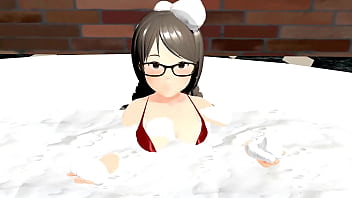 きょう 【眼鏡っ子】むっちり女子が泡風呂で隠しきれてないｗｗｗ【タオルなし】