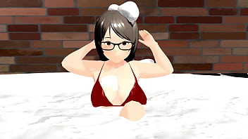 きょう 【眼鏡っ子】むっちり女子が泡風呂で隠しきれてないｗｗｗ【タオルなし】