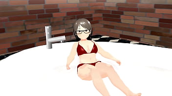 きょう 【眼鏡っ子】むっちり女子が泡風呂で隠しきれてないｗｗｗ【タオルなし】