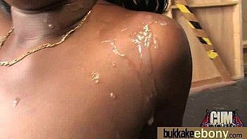 First time ebony with a group of white dicks 19