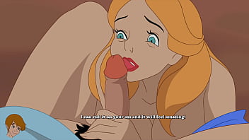 Blondie rides huge dick until she cums