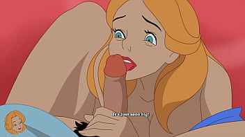 Blondie rides huge dick until she cums