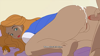 Blondie rides huge dick until she cums