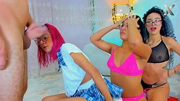 Kneed like bitches these whores give blowjobs to their best friend