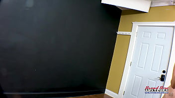 Brunette coed sabrina rubs her tits and pussy while she sucks a hard cock