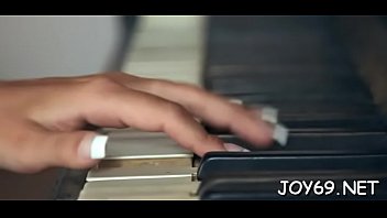 Amazing miela gets her fingers busy as she strips