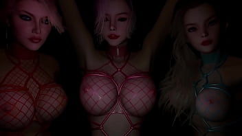 Cute blonde hailey shakes her tits with friends