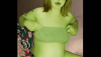 Pregnant mrs grinch looking for a who packing a big present don’t tell my husband