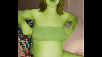 Pregnant mrs grinch looking for a who packing a big present don’t tell my husband