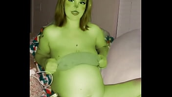 Pregnant mrs grinch looking for a who packing a big present don’t tell my husband