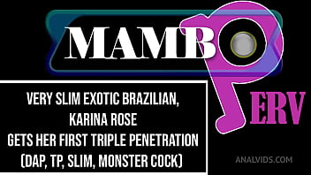 Very Slim Exotic Brazilian Karina Rose Gets Her First Triple Penetration Dap Tp Anal Slim Monster Cocks Ob384bigg thumbnail
