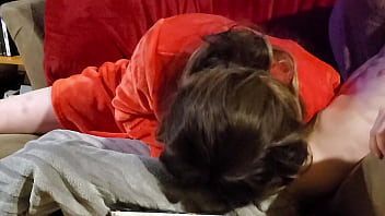 Milf came over to cuddle in fleece robe but i knew she wanted a mouthful