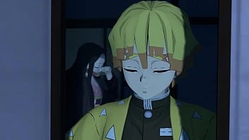 Zenitsu y nezuko follando