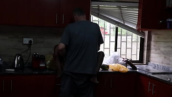 Fucking outside and then in kitchen