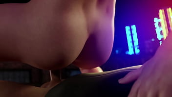 Projekt passion big butt babe reverse cowgirl rides big cock on rooftop