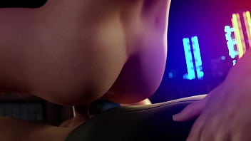 Projekt passion big butt babe reverse cowgirl rides big cock on rooftop