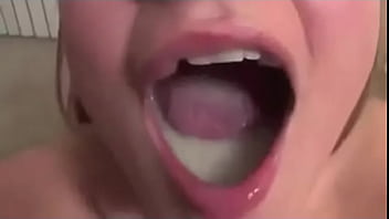 Cum in mouth swallow Cum in mouth swallow