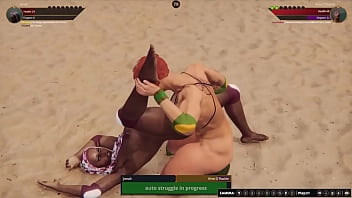 Jenah vs aine nf3d lesbian sex combat